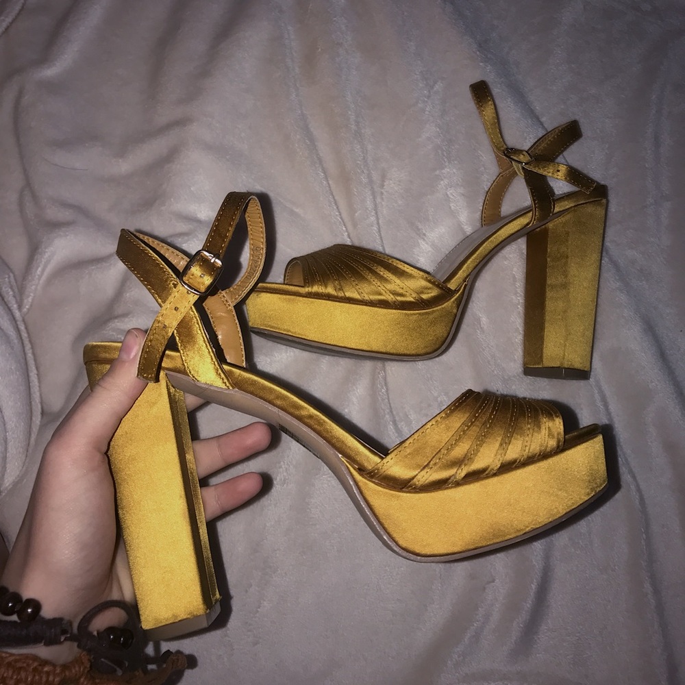 Yellow Forever 21 Heels